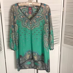 Johnny Was Silk Blouse